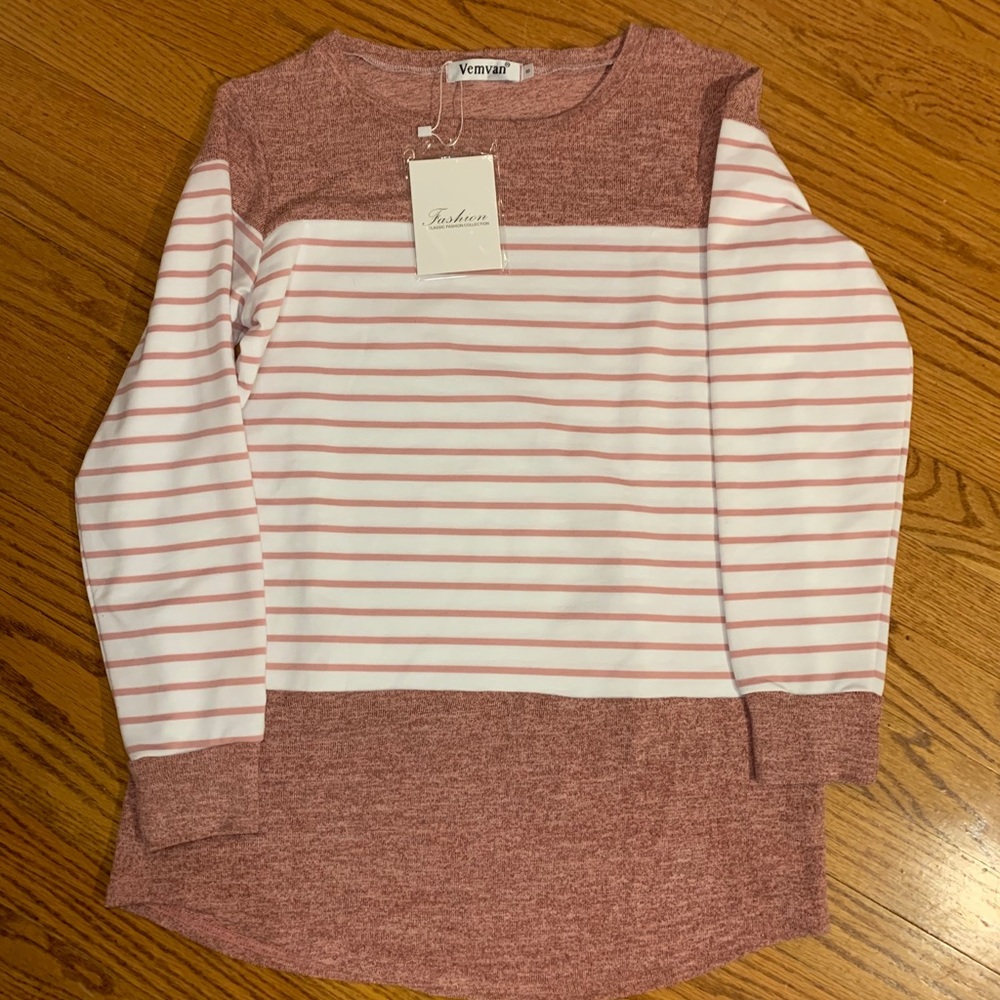 NWT Vemvan top. Pink long sleeves.